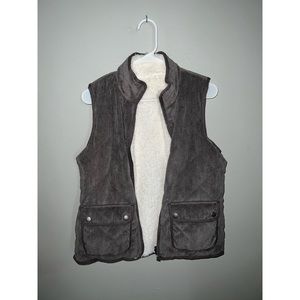 Thread & Supply Corduroy Faux Fur Lined Vest